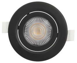 Светильник светодиодный встраиваемый ЭРА KL LED 25A-5 4K BK 5Вт 4000К круглый поворотный черный Б0068180