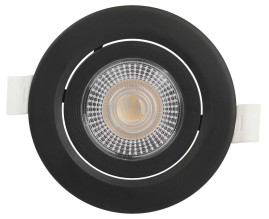 Светильник светодиодный встраиваемый ЭРА KL LED 25A-5 4K BK 5Вт 4000К круглый поворотный черный Б0068180