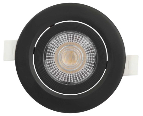 Светильник светодиодный встраиваемый ЭРА KL LED 25A-5 4K BK 5Вт 4000К круглый поворотный черный Б0068180