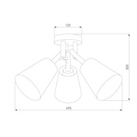 Потолочная люстра TK Lighting 658 Vaio Grafit 3
