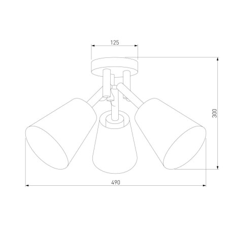 Потолочная люстра TK Lighting 658 Vaio Grafit 3