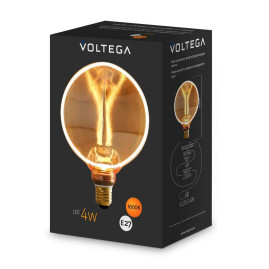 Лампа светодиодная филаментная Voltega 271 E27 4W 1800K желтая 8542