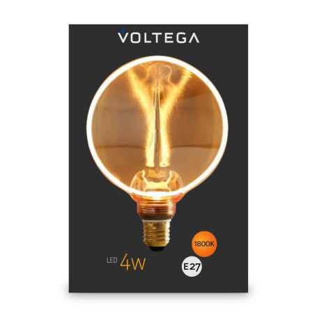 Лампа светодиодная филаментная Voltega 271 E27 4W 1800K желтая 8542