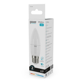 Лампа светодиодная Gauss E27 12W 4100K матовая 30222