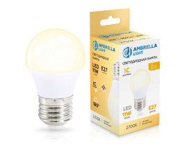 Лампа светодиодная Шар G45 11W 2700K Ambrella light Bulding 451103