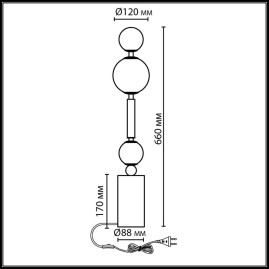 Настольная лампа Odeon Light Callisto Modern 5457/4TL