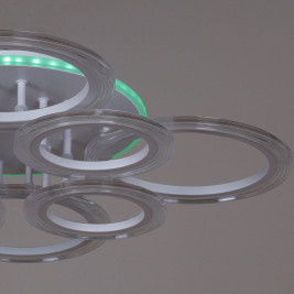 Потолочная светодиодная люстра Reluce 09812-3.3-4+4A WH (RGB)