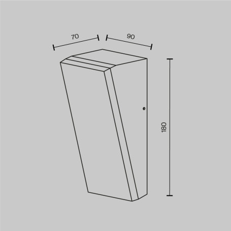 Уличный настенный светодиодный светильник Maytoni Brick O436WL-L10GF3K1