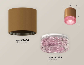 Комплект накладного светильника Ambrella light Techno Spot XS7404030 SCF/PI кофе песок/розовый (C7404, N7193)