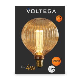 Лампа светодиодная филаментная Voltega 271 E27 4W 1800K желтая 8543