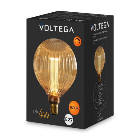 Лампа светодиодная филаментная Voltega 271 E27 4W 1800K желтая 8543
