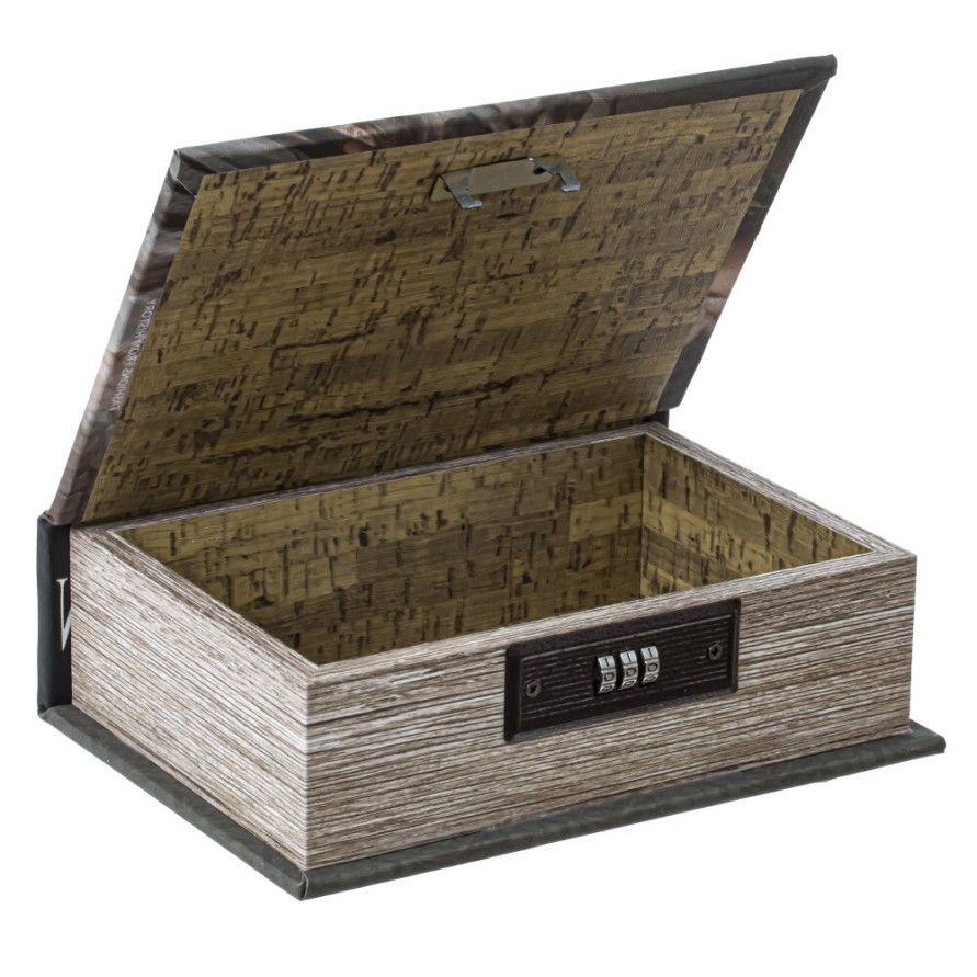 Шкатулка-книга с кодовым замком, L15,5 W6,5 H22 см