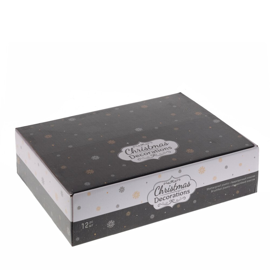 Набор из 12шт Украшение новогоднее &quot;Шар&quot;, D 8 см, L35 W27 H8,5 см