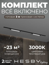 Встраиваемая однофазная трековая система Hesby Lighting Skylite №1 со светильниками HSBL_kompl_S001_VI2B3K