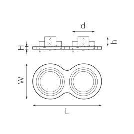 Комплект из светильника и рамки Lightstar Intero 111 (217926+217907+217907) i9260707
