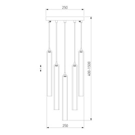 Подвесная люстра Eurosvet Lynn 50381/5 хром