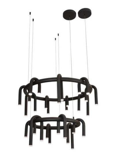 Люстра подвесная Alfa Light F4324-30 D80+D60 black