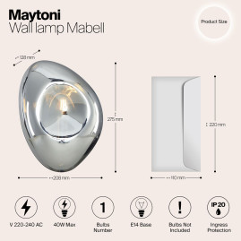 Настенный светильник Maytoni Mabell MOD306WL-01CH