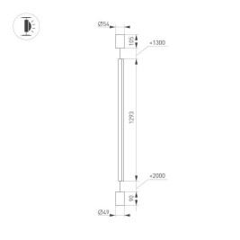 Подвесной светодиодный светильник Arlight SP-Taboo-Floor-S1300-14W Day4000 035322