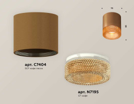 Комплект накладного светильника Ambrella light Techno Spot XS7404031 SCF/CF кофе песок/кофе (C7404, N7195)