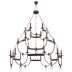 Подвесная люстра Crystal Lux Suerte Brown SP12+6+6