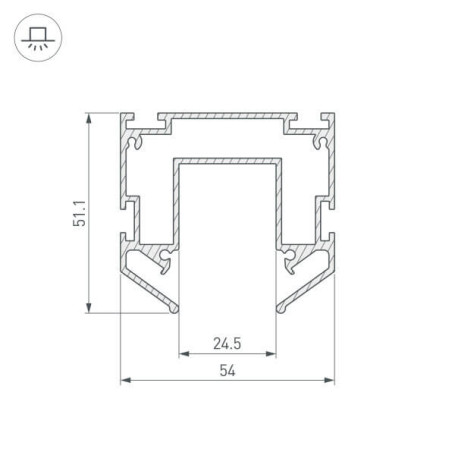 Профиль-держатель Arlight для магнитного шинопровода MAG-STRETCH-25-2000 035719