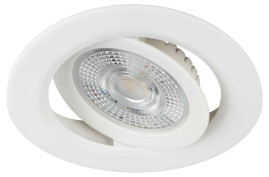 Светильник светодиодный встраиваемый ЭРА KL LED 25A-5 4K WH 5Вт 4000К круглый поворотный белый Б0068192