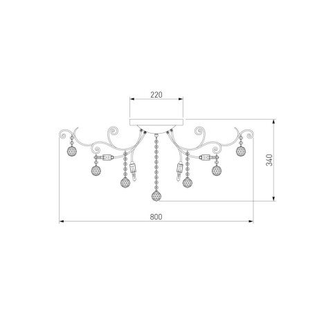 Потолочная люстра Eurosvet 10042/12 античная бронза/прозрачный хрусталь