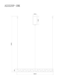 Подвесной светодиодный светильник Arte Lamp Shine A2222SP-1BK