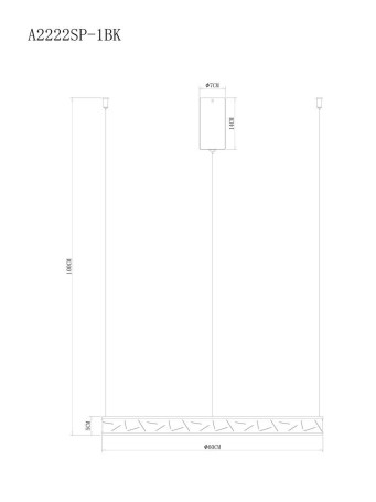 Подвесной светодиодный светильник Arte Lamp Shine A2222SP-1BK