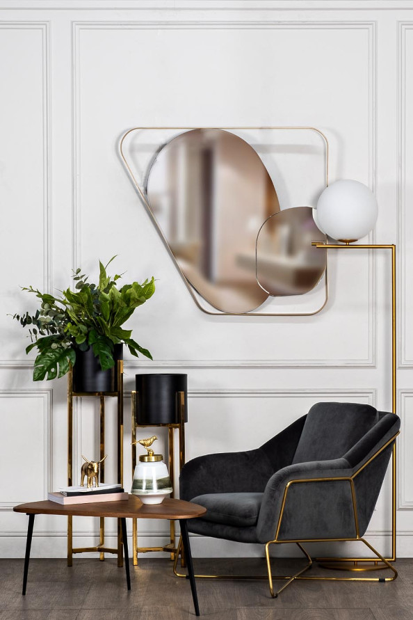 Зеркало декоративное в металлической раме