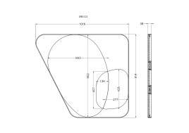 Зеркало декоративное в металлической раме