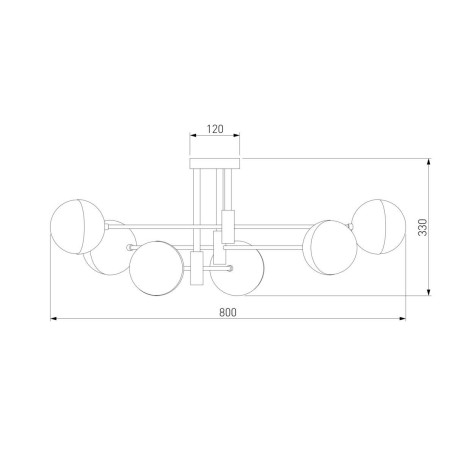 Потолочная люстра Eurosvet Nuvola 70129/6 латунь