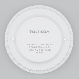 Лампа светодиодная Voltega Wi-Fi GX53 9W 2700-6500К белая 2430