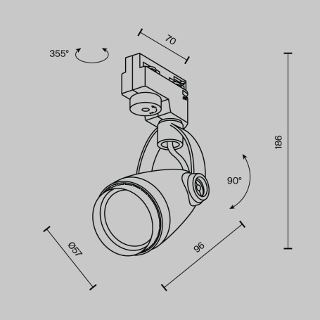 Трековый светильник Maytoni Technical Unity Celo TR001-1-GU10-W