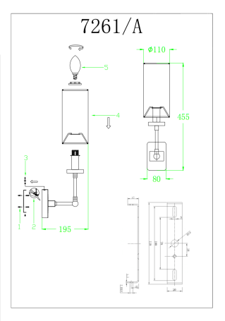 Подвесная люстра Newport 7261/A nickel без абажура М0069114