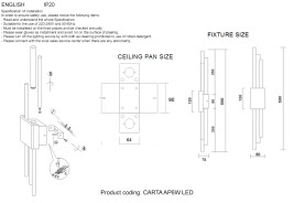 Бра Crystal Lux CARTA AP6W LED WHITE/BRASS