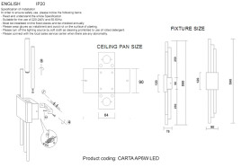 Бра Crystal Lux CARTA AP6W LED WHITE/BRASS