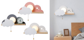 Настенный светильник с полкой Imperium Loft Серое Облако Wall Lamp Gray Cloud 156715-22