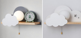 Настенный светильник с полкой Imperium Loft Серое Облако Wall Lamp Gray Cloud 156715-22