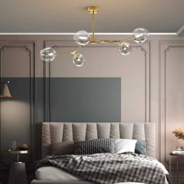 Подвесная люстра Imperium Loft Адель Branching Bubble Chandelier L11 Black Amber 239861-22