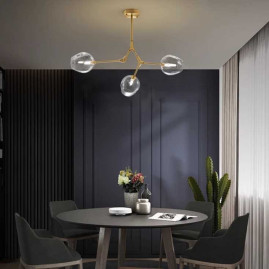 Подвесная люстра Imperium Loft Адель Branching Bubble Chandelier L11 Black Amber 239861-22