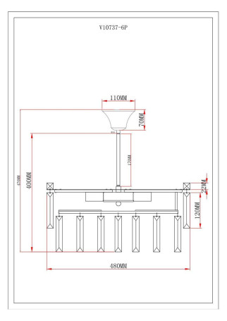 Потолочная люстра Moderli Crystal V10737-6P