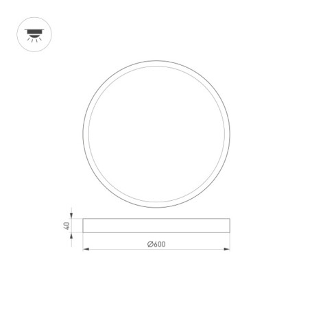 Потолочный светодиодный светильник Arlight SP-Basic-R600-48W Warm3000 020524(1)