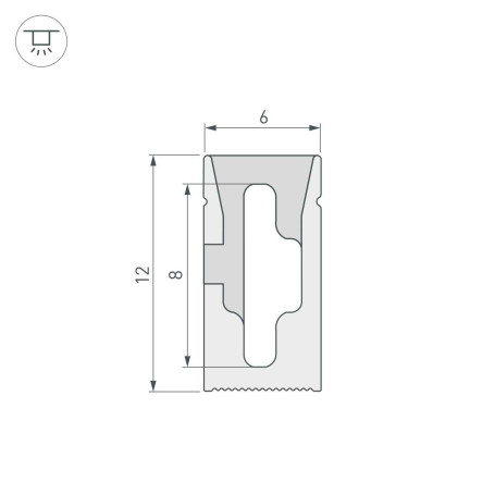 Профиль Arlight WPH-Flex-0612-Side-S8-10m White 040825