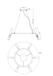Подвесная люстра Freya Матч / Match FR6109PL-06CH