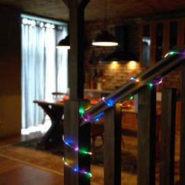 Светодиодная гирлянда Feron CL587 линейная Мини Дюралайт мультиколор с контроллером, 15м, c питанием от сети 220V 51462