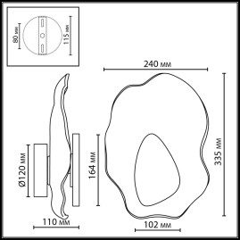 Настенный светодиодный светильник Odeon Light Coralla L-Vision 5461/12WLA