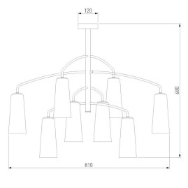 Подвесная люстра Eurosvet Omber 70137/8 хром