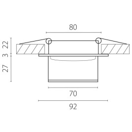 Светильник встраиваемый MR16/GU10 max 1x12Вт Maturo GU10 Lightstar 072006